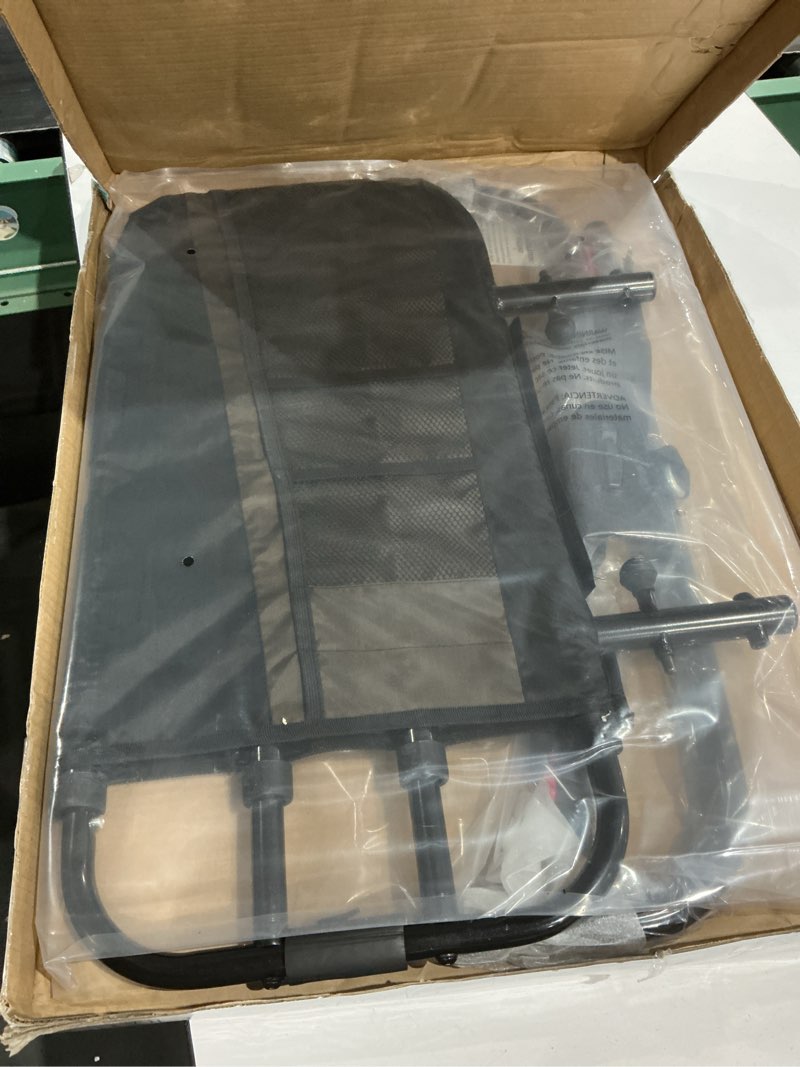 Condition photo showing Good Condition for stander ez adjust bed rail, adjustable senior bedrail and safety assist railing for elderly adults with organizer pouch, astm safety approved guard-rail, black