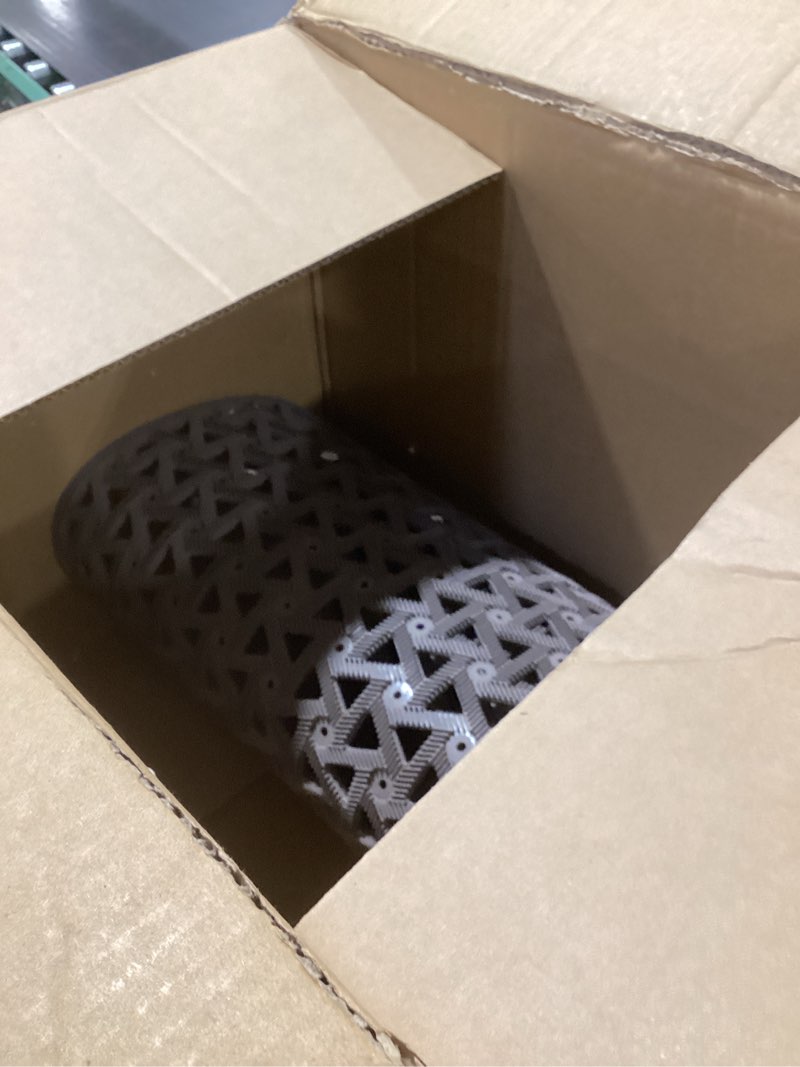 Condition photo showing As Is for DEXI Front Door Mat Outside Entrance?24x36 Rubber Floor Doormat Heavy Duty Non Slip, Dirt Trapper Waterproof Exterior Entry Mats All Weather for Patio Entryway Drainage, Grey 2' x 3' (Rectangular) Grey