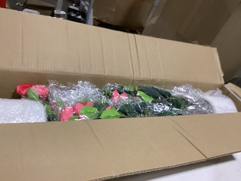 Condition photo showing New/Like New for upbud artificial camellia tree 2 pack, 3.3ft fake camellia plant with 30 blooming pink flowers & planter, tall faux floral plants flower trees for indoor modern home office front porch floor decor