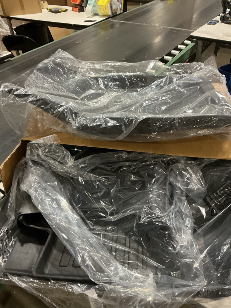 Condition photo showing Good Condition for weize floor mats for toyota tundra 2022-2024 (only for crewmax cab), all weather 1st and 2nd row tpe car mats full set of 3 mats
