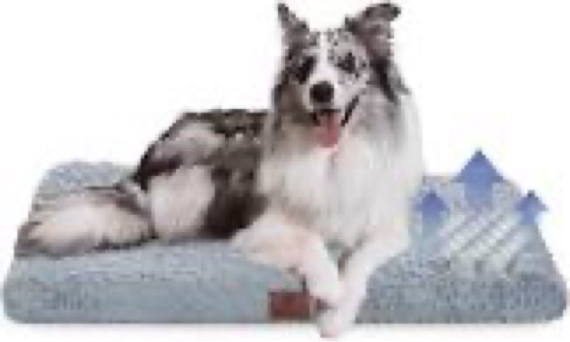 american kennel club orthopedic memory foam dog crate mat, egg crate foam cushion, washable cover, n