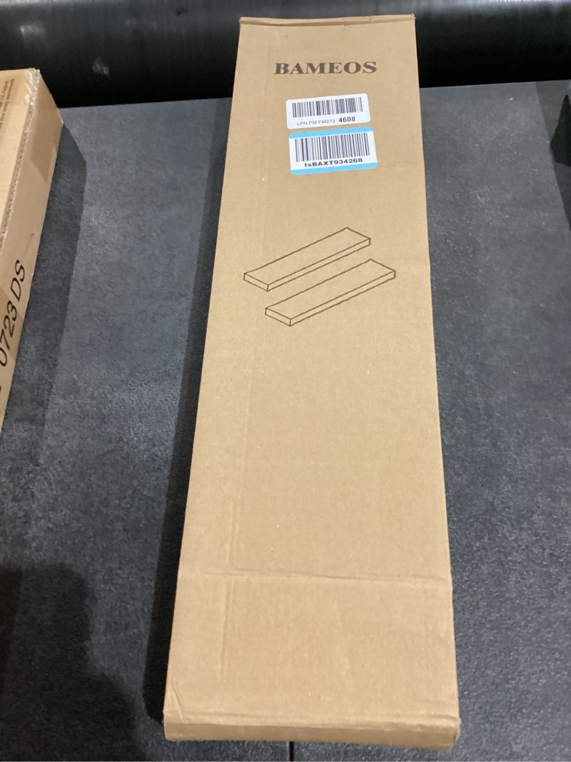 BAMEOS Floating Shelf,Wall Shelf,Decor Wall Mounted Shelves,Hanging Shelf Set L24xW6 for Bathroom Ki