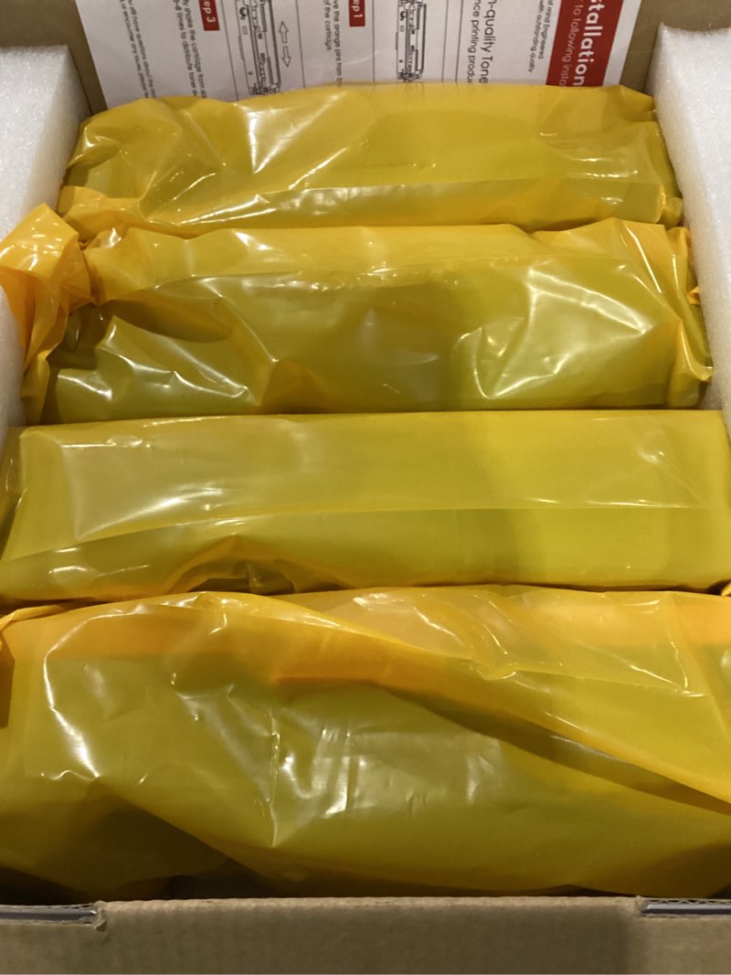 Condition photo showing As Is for 131 toner cartridge set : 4 pack 131 high yield replacement for canon 131 toner cartridge crg131 for imageclass mf8280cw mf624cw mf628cw lbp7110cw mf8230cn printer - black/cyan/magenta/yellow