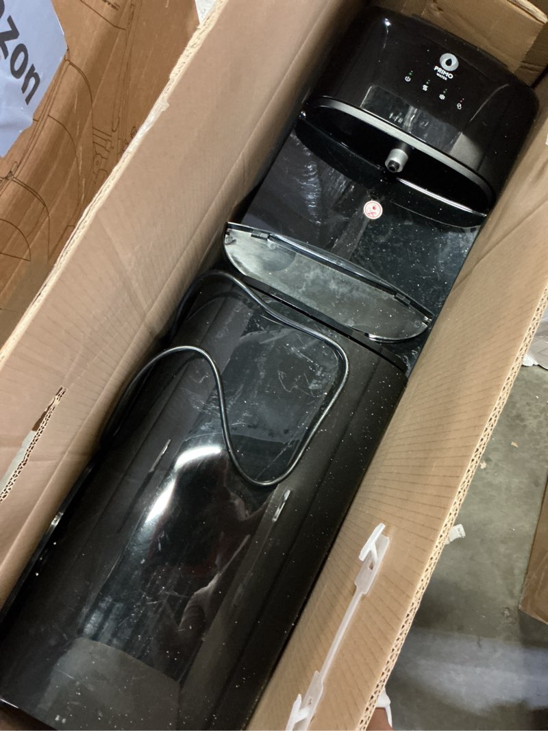 Condition photo showing As Is for primo water dispenser for 5 gallon bottle - hot & cold bottom loading water cooler machine