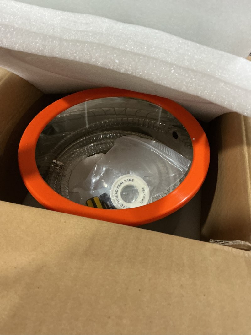Condition photo showing Good Condition for vevor 1.5 gallon vacuum chamber, stainless steel, vacuum degassing chamber with tempered glass lid, hose, air filter, for resin casting, stabilizing wood, degassing silicone, epoxies, essential oils 1.5 gallon glass lid