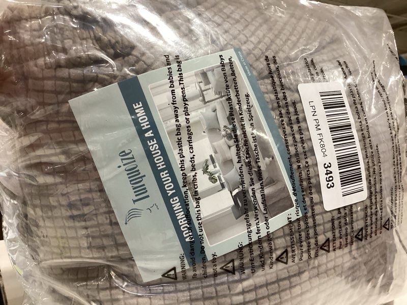 Condition photo showing Good Condition for Turquoize Stretch Sofa Slipcover 2 Pieces Sofa Cover Couch Cover for 2 Cushion Couch Washable Furniture Protector Covers with Elastic Bottom Feature Thick Jacquard Fabric (Loveseat, Taupe) Loveseat Taupe