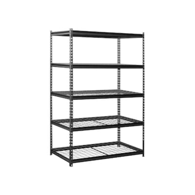 project source 5 -tier heavy duty gray metal utility shelving unit ( 48-in w x 24-in d x 72-in h )