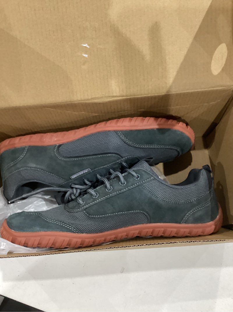 Condition photo showing Good Condition for unisex wide barefoot shoes for men women outdoor | zero drop | wide width fashion sneaker minimalist walking shoes 5.5 wide women/4.5 wide men grey/brown