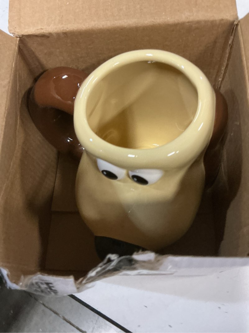 Condition photo showing New/Like New for Wallace and Gromit 16 ounce Hand Painted Ceramic Novelty Character Coffee Mug for Your Morning Cup of Joe
