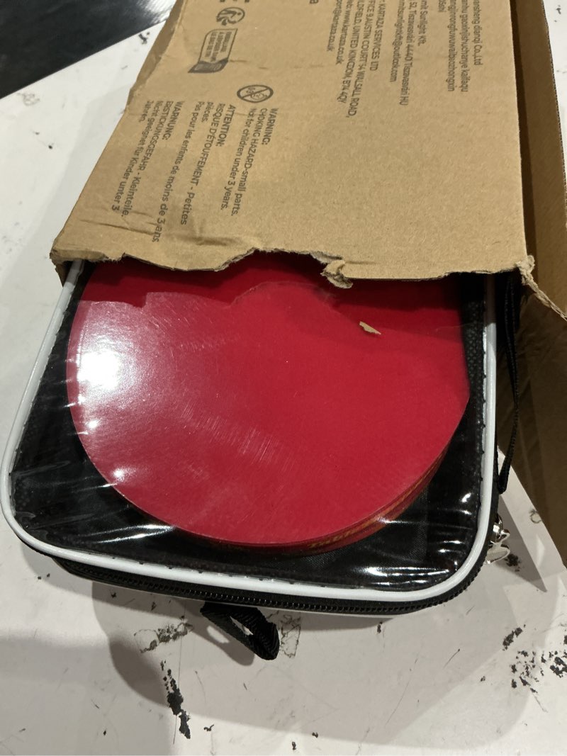 Condition photo showing Good Condition for glymnis ping pong paddles set table tennis rackets with balls, storage case for indoor outdoor table tennis paddle game accessories 4 paddles+8 balls