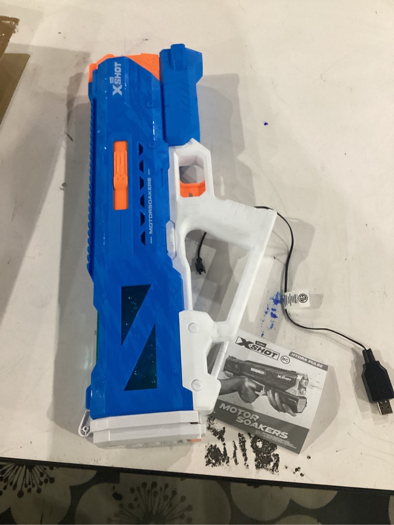 Condition photo showing Good Condition for not tested**** xshot water motor soaker hydra pulse - fast fill, rechargable, motorized water blaster for kids & adults