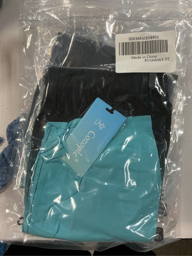 Condition photo showing New/Like New for cozople 7t teen boys swim trunks quick dry upf 50+ swimwear bathing suit for big boys beach swim boards shorts 8 blue 03