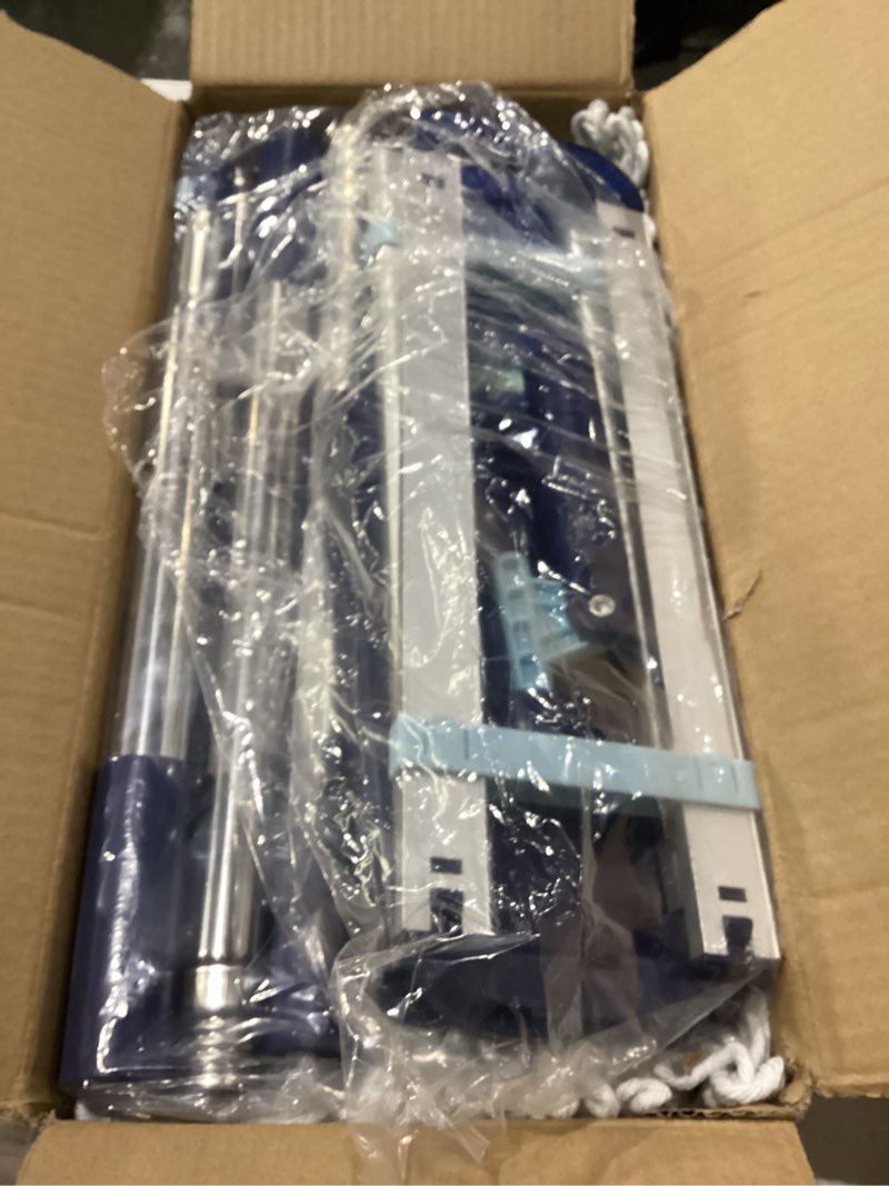 Condition photo showing New/Like New for 36" commercial dust mop: dust broom for hardwood floors cleaning | 2 pcs cotton mop pads, 59" long handle, heavy duty frame, industrial professional cleaning supplies, blue