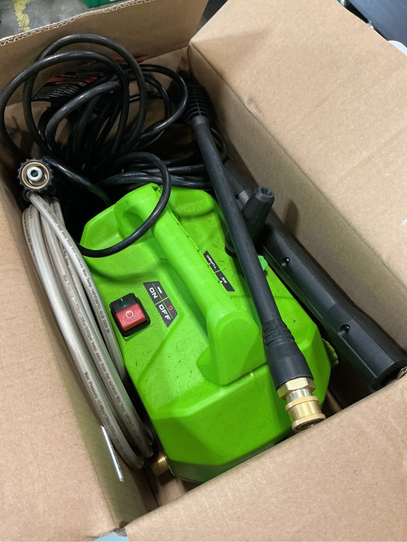 Condition photo showing Good Condition for greenworks 1800 psi 1.2-gpm cold water electric pressure washer with 2 spray tips
