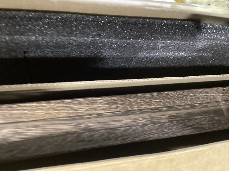 Condition photo showing Good Condition for floating shelves for wall 36 inches long 8 inch deep, large wall book shelves for bedroom, rustic wood hanging bookshelf for living room office kitchen closet organizers and storage - set of 3 rustic brown