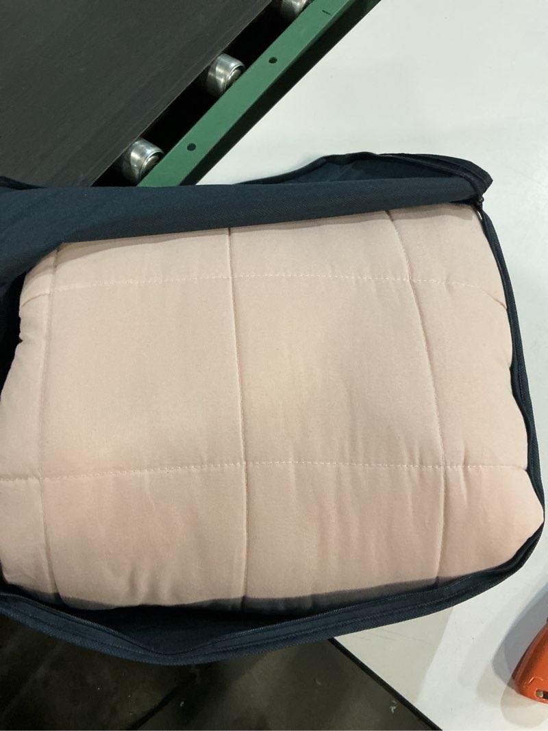 Condition photo showing Good Condition for L'AGRATY Weighted Blanket - 60"x80" 15lbs Cooling Breathable Heavy Blanket Microfiber Material with Glass Beads for Adult All-Season Summer Fall Winter Soft Thick Comfort 04-pink 60" x 80" | 15lbs