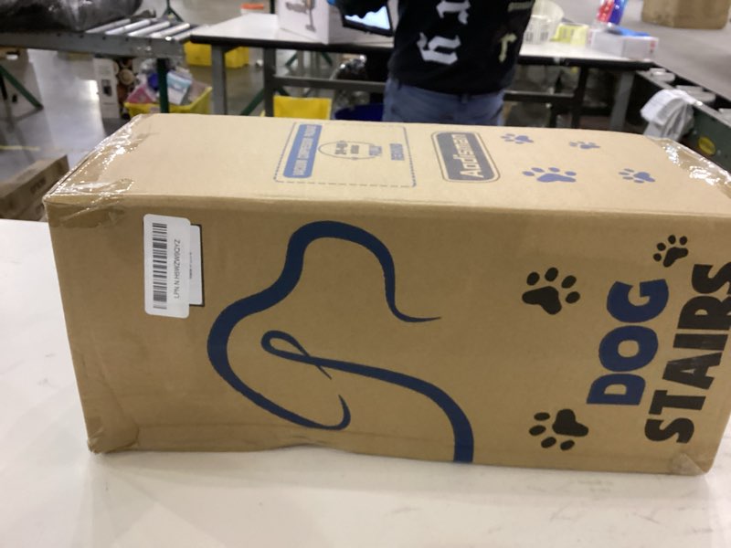 Condition photo showing New/Like New for 3-Step Dog Ramp and Stairs for Sofa and Chair - Non-Slip Sturdy Pet Steps for Small Dogs and Cats,15.7" H,Brown Brown 3 3-Step 15.7''H