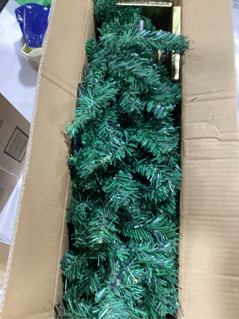 Condition photo showing New/Like New for 4FT Prelit Christmas Tree 2-Pack Artificial Potted Christmas Tree with 100 Warm White LEDs Battery Powered & 8 Lighting Modes for Xmas Porch Entrance Decorations Christmas Trees-warm White