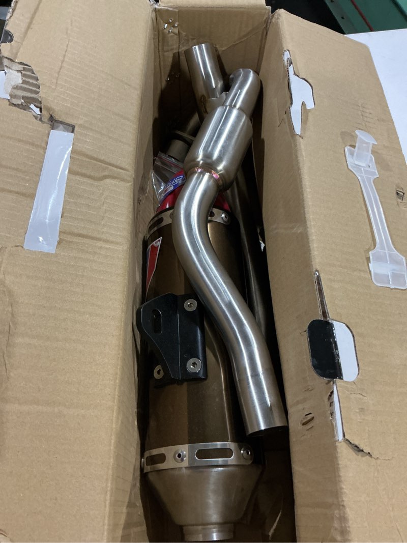 Condition photo showing Good Condition for jfg racing dirt bike slip on exhaust,motorcycle muffler pipe full kit for crf150f crf230f 2003-2017/tao tao tbr7/hawk 250-red