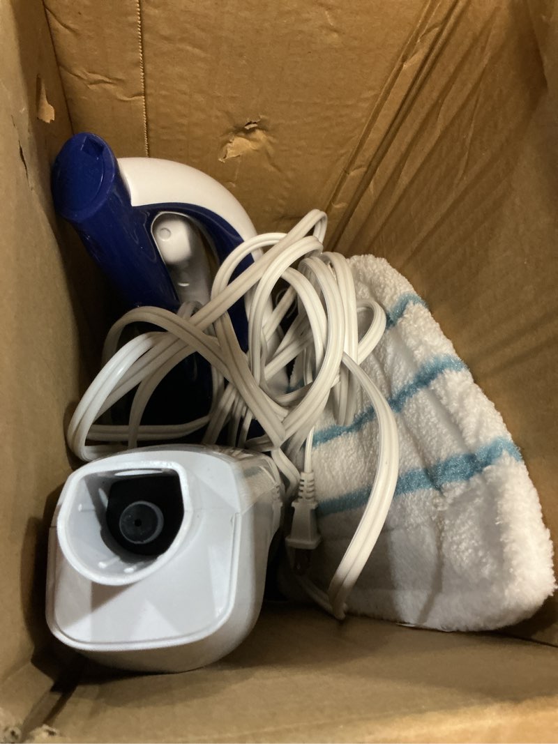 Condition photo showing As Is for 12-in-1 Steam Mop, Fast 15-Sec Heat-Up, 1500W Detachable Handheld Steam Cleaner with 2 Dirt Grip Pads, Removes 99.99% Stubborn Stains for Hardwood Floors, Clothes, Windows, Tiles, Furniture, Blue