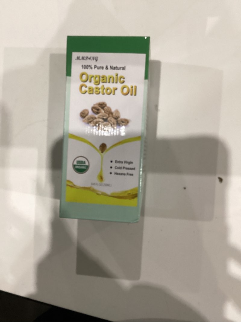 Condition photo showing New/Like New for Organic Castor Oil for Lashes Grow, Caster Oils Brow with USDA Certified 100% Pure Natural Glass Bottle, Cold Pressed, Hexane Free. Castor Oil for Hair Growth, Thicker Fuller Brows,8oz 8.00 Fl Oz