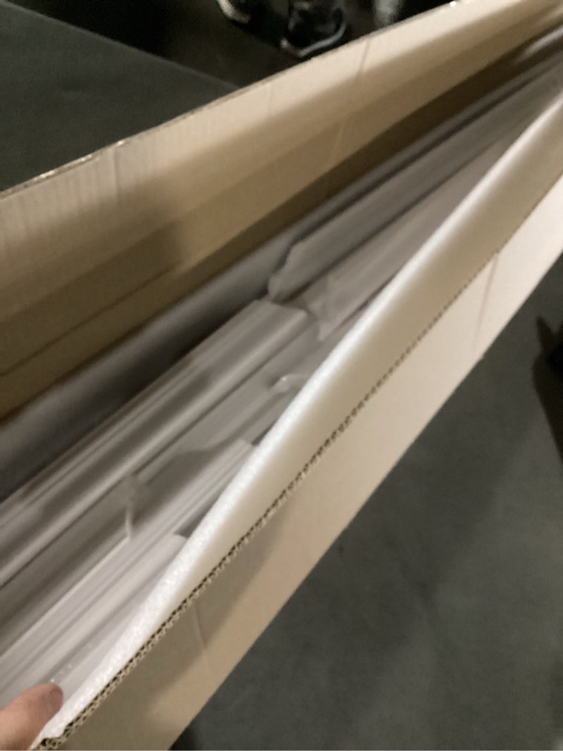 Condition photo showing As Is for Art3d Pre-Cut Wall Molding Set of 6 pcs, Ready-to-Assemble Wainscoting Panels for Interior Wall Décor Living Room Bedroom Accent Wall - Installed with Glue, 3 Top 3 Bottom White: Style 2