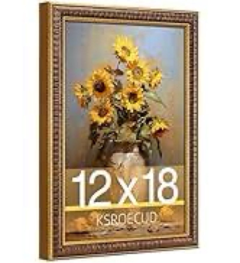 ksroecud 12x18 picture frame, hd real glass 12x18 vintage photo frame, 12 by 18 poster frame with vi