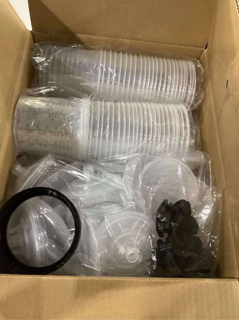 Condition photo showing Good Condition for younthye 50pcs paint cups for spray guns disposable paint spray gun cup liners and lid system 20 oz(600ml) paint sprayer gun mixing cups kits for automotive paint gun