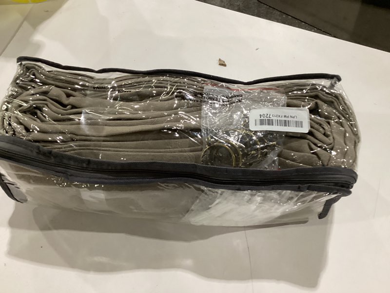 Condition photo showing Good Condition for linen sheer pleated curtains 120 inches long patio sliding door curtains 70 inch width light filtering semi sheer curtain drapes taupe farmhouse extra wide 70x120 curtain panels for living room taupe 70"w x 120"l (pack of 1)