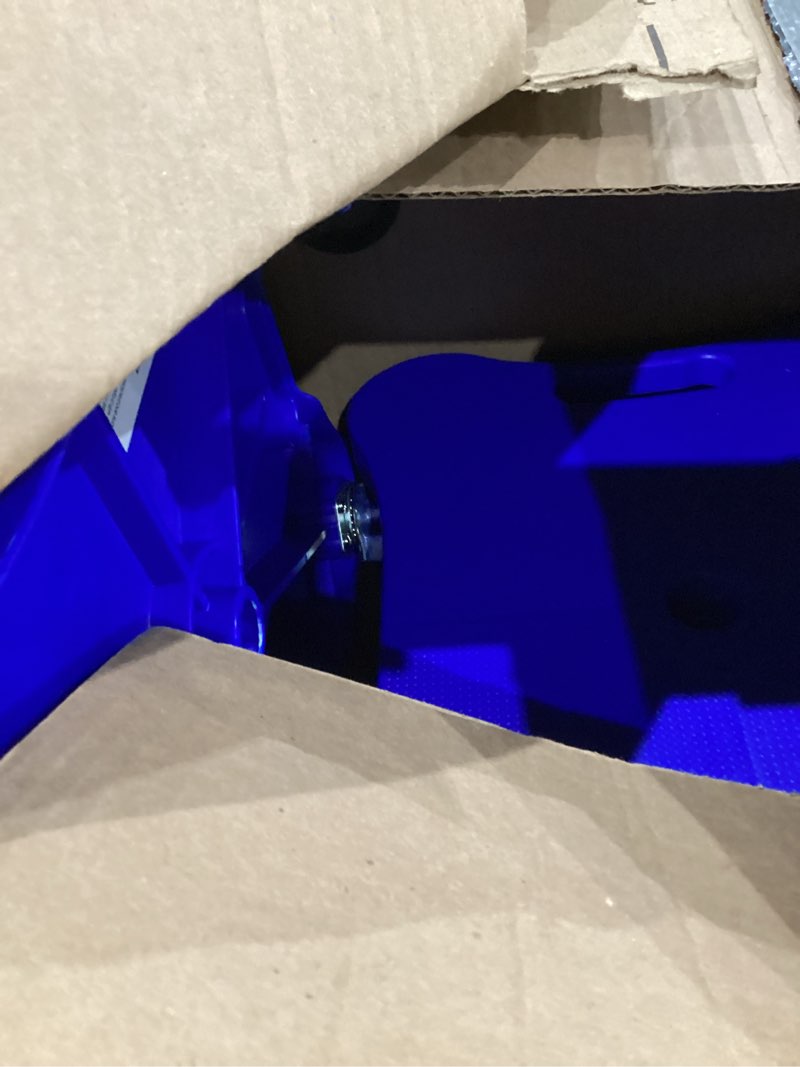 Condition photo showing As Is for Champion Sports Scooter Board – Choice of Handles or No Handles, Durable Plastic Scooters for Youth Gym & PE Class, Indoor & Outdoor Play, Non-Marring Wheels, Multiple Sizes & Colors Blue 16 Inch (With Handles)