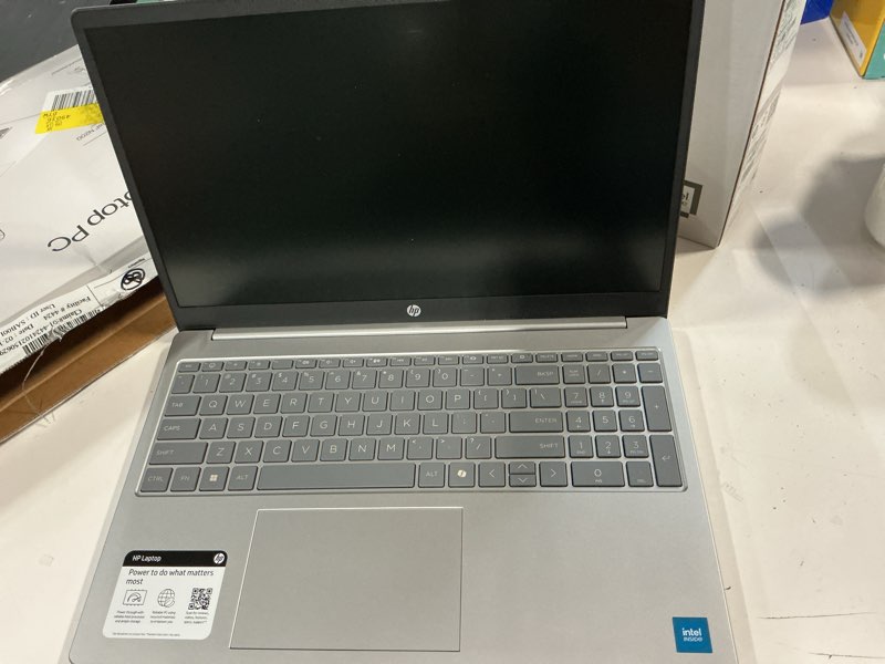 Condition photo showing New/Like New for hp 15.6 inch hd windows laptop intel processor n200 4gb ram 128gb ufs natural silver