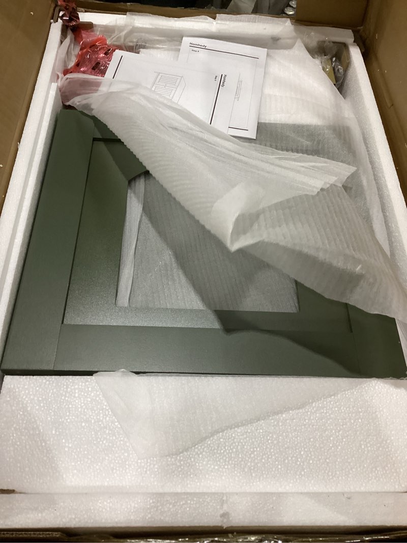 Condition photo showing Good Condition for feandrea cat litter box enclosure, modern hidden cat litter box furniture, double doors, handles, indoor pet house washroom, living room side end table, forest green upcl015ch01 forest green 27.6"l x 19.7"w x 19.7"h