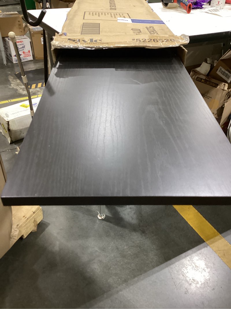 Condition photo showing Good Condition for style selections 11.7-in d x 47.6-in l black mdf rectangular shelf board