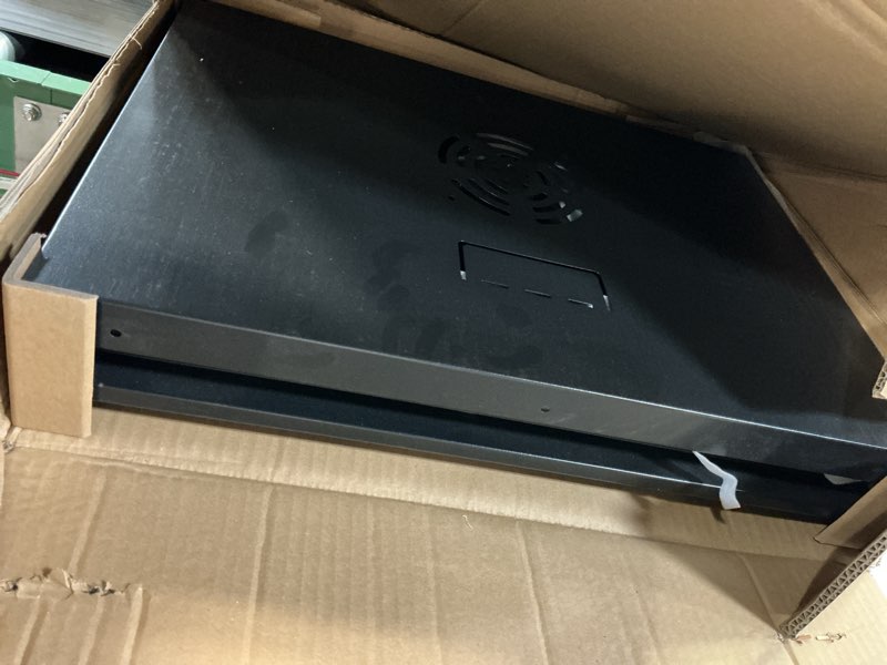 Condition photo showing Good Condition for 9u wall mount network server cabinet with glass door, locks, removable side panels, for it equipment, a/v devices