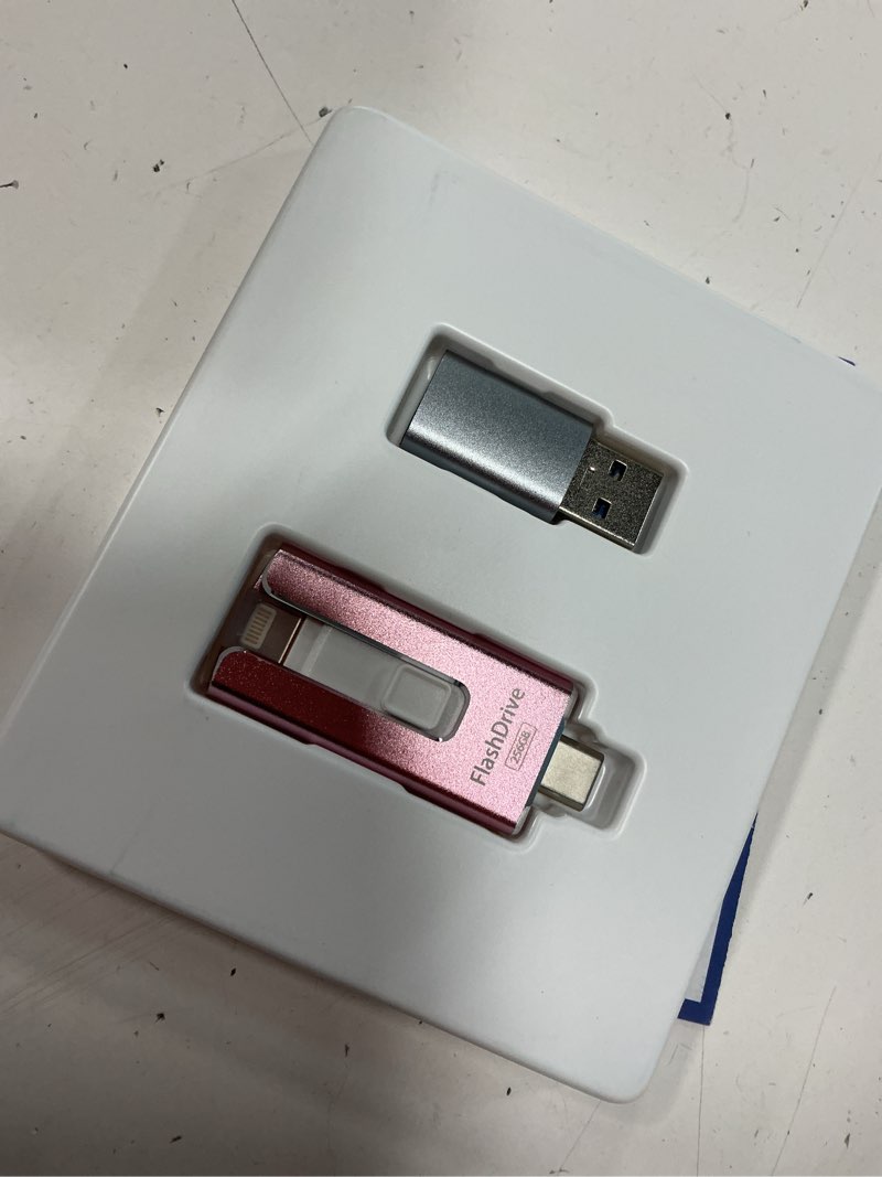 Condition photo showing Good Condition for apple mfi certified 128gb flash drive for iphone thumb drive photo stick, usb memory stick iphone flash drive for photos videos, high speed jump drive compatible for iphone/ipad/android/pc (pink) pink 128gb
