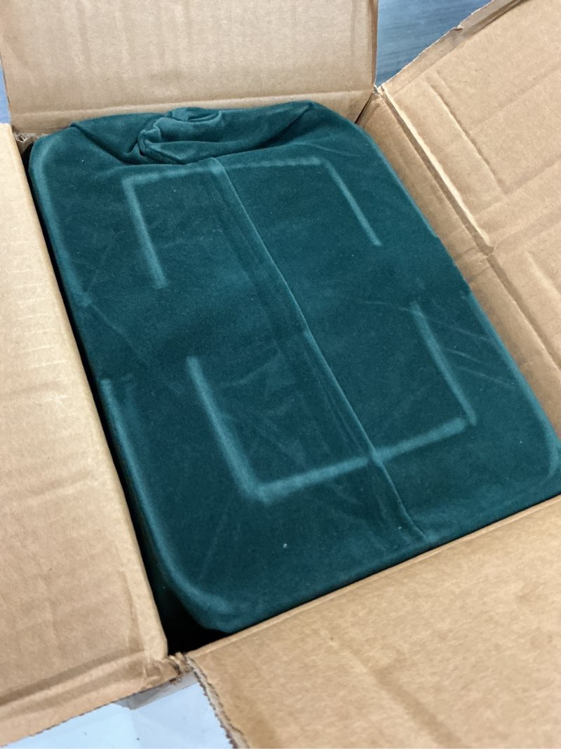 Condition photo showing Good Condition for 3 gallon (11.2l) square stainless steel open top trash can, no lid waste bin with inner bucket & bag ring