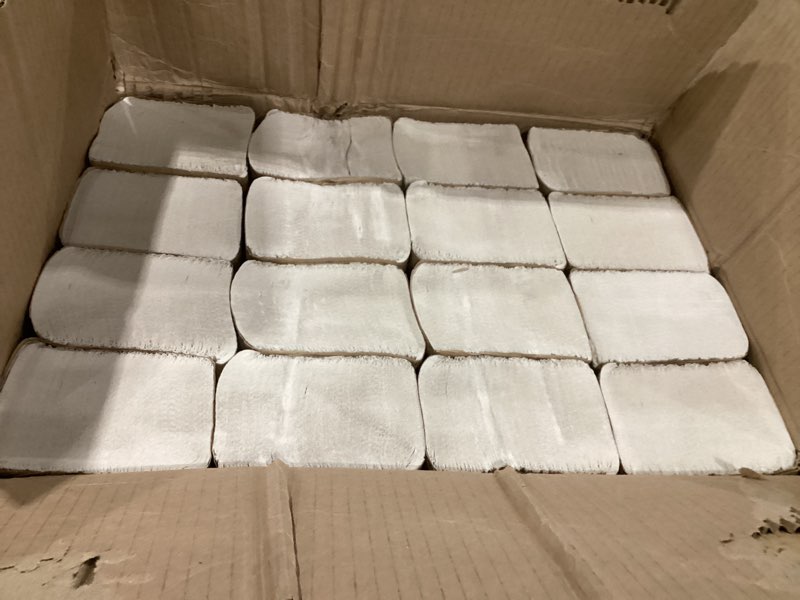 Condition photo showing Good Condition for tork multifold hand towel white h2, universal, 100% recycled fibers, 16 x 250 towels, mb540a 16 x 250 hand towels