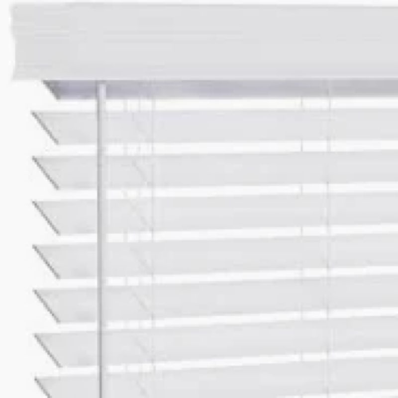 levalor 2 in faux wood blind 32x64 in white