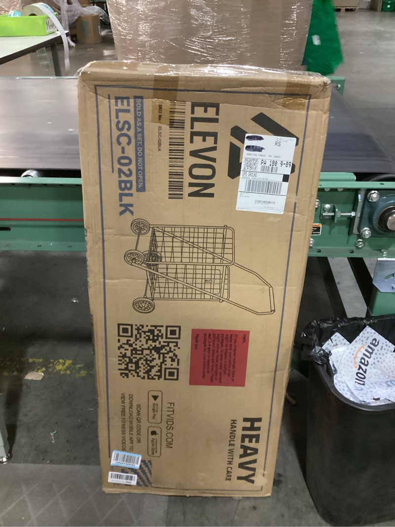 Condition photo showing New/Like New for elevon foldable shopping cart with wheels, heavy duty collapsible utility cart for groceries, laundry & travel
