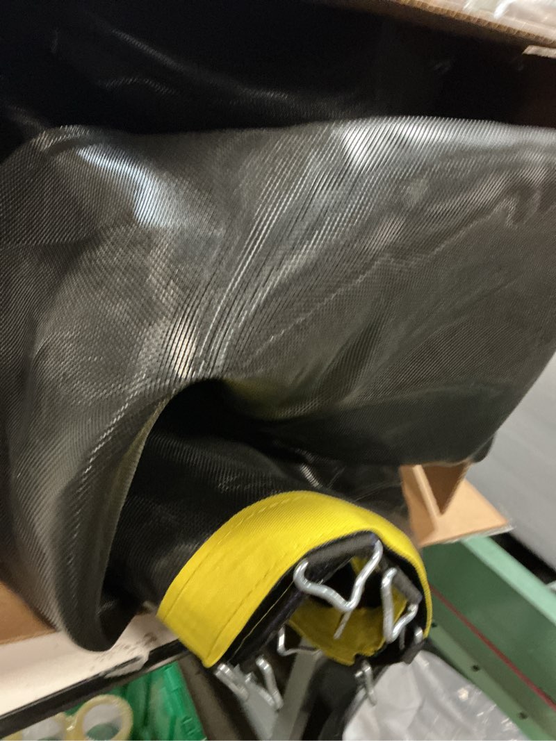 Condition photo showing As Is for SkyBound Premium 133-Inch Square Trampoline Mat with 84 (V-Rings ( similar