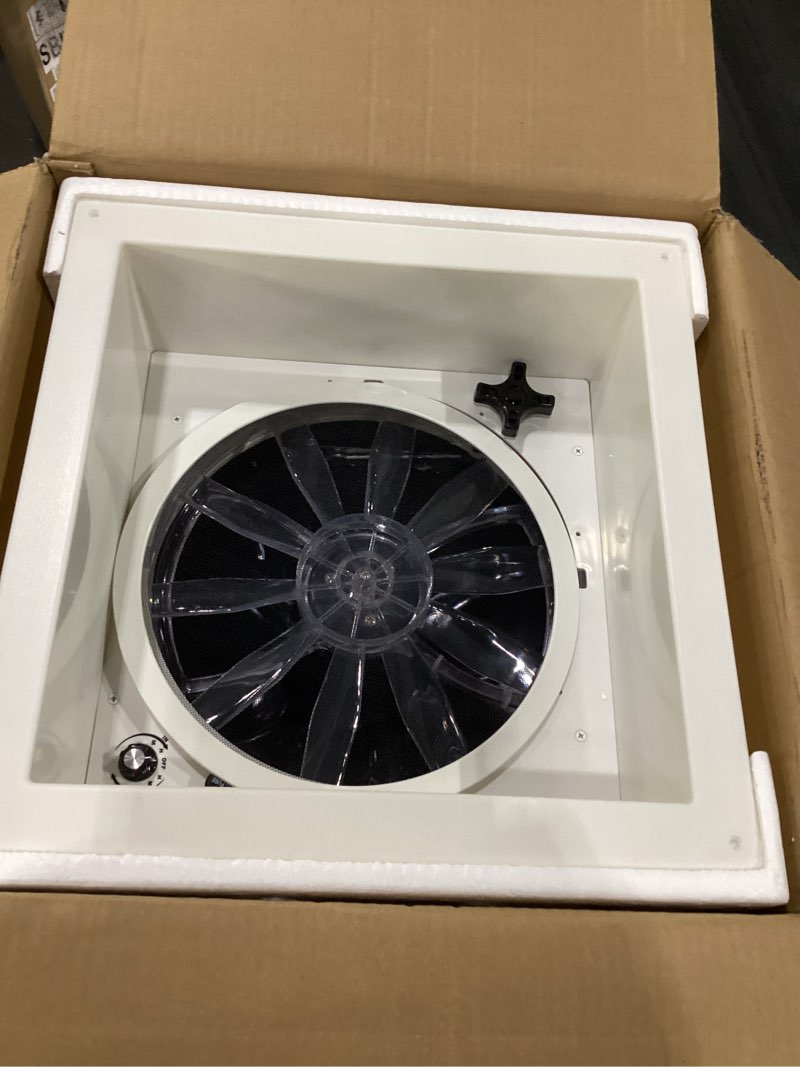 Condition photo showing New/Like New for rv roof vent fan, 12v dc 14" super quiet reliable manual rv roof fan, 3-speed, reversible manual control without led