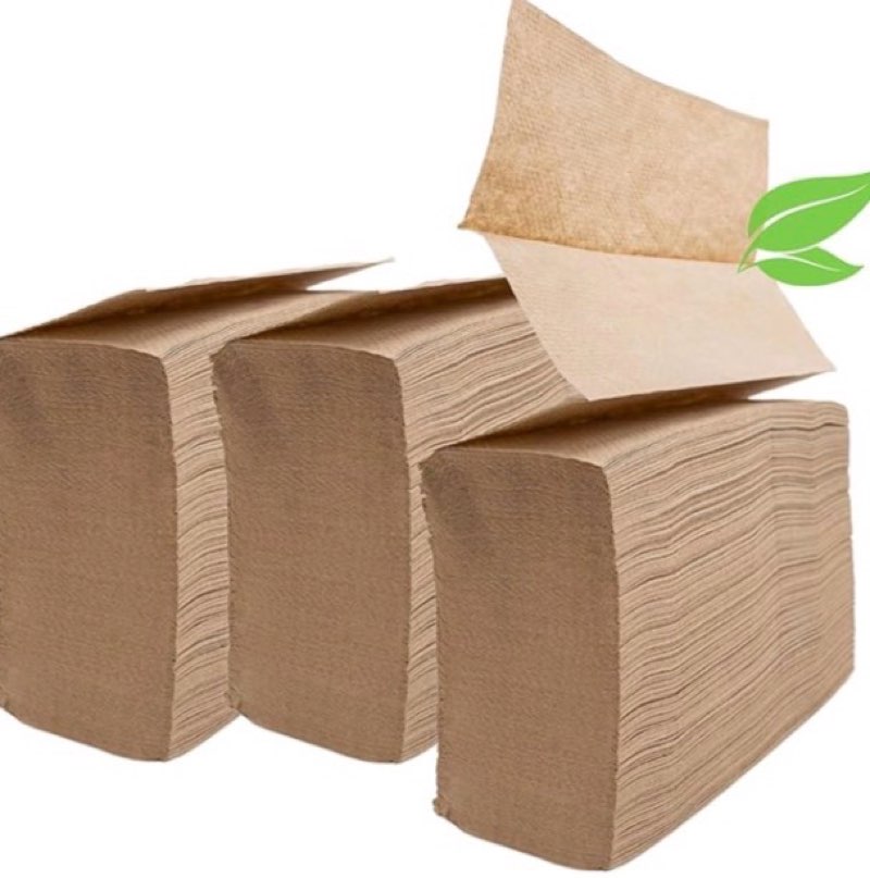 ((case pack of 16))unbleached brown paper towels with z-fold – 1000 units | multi-fold commercial paper towels for dispenser | all-natural recycled hand towels, without bleach