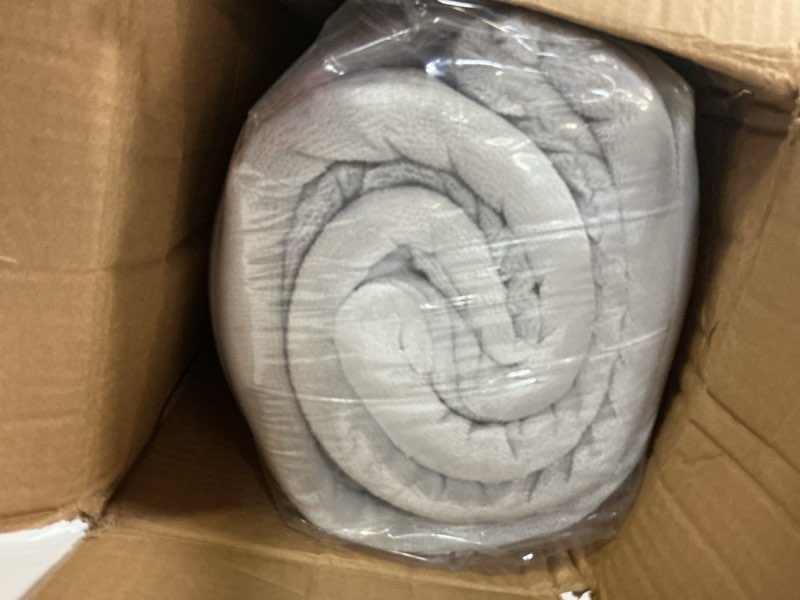 Condition photo showing Good Condition for Sherpa Fleece Blanket Queen Size - Reversible Sherpa Fleece Queen Blanket - Super Soft Double Sided for Bed, Sofa, Couch - Thick, Warm, Fuzzy & Plush - Luxurious Bedding for Winter - Grey, 90" x 90" 01 - Grey Queen (90" x 90")