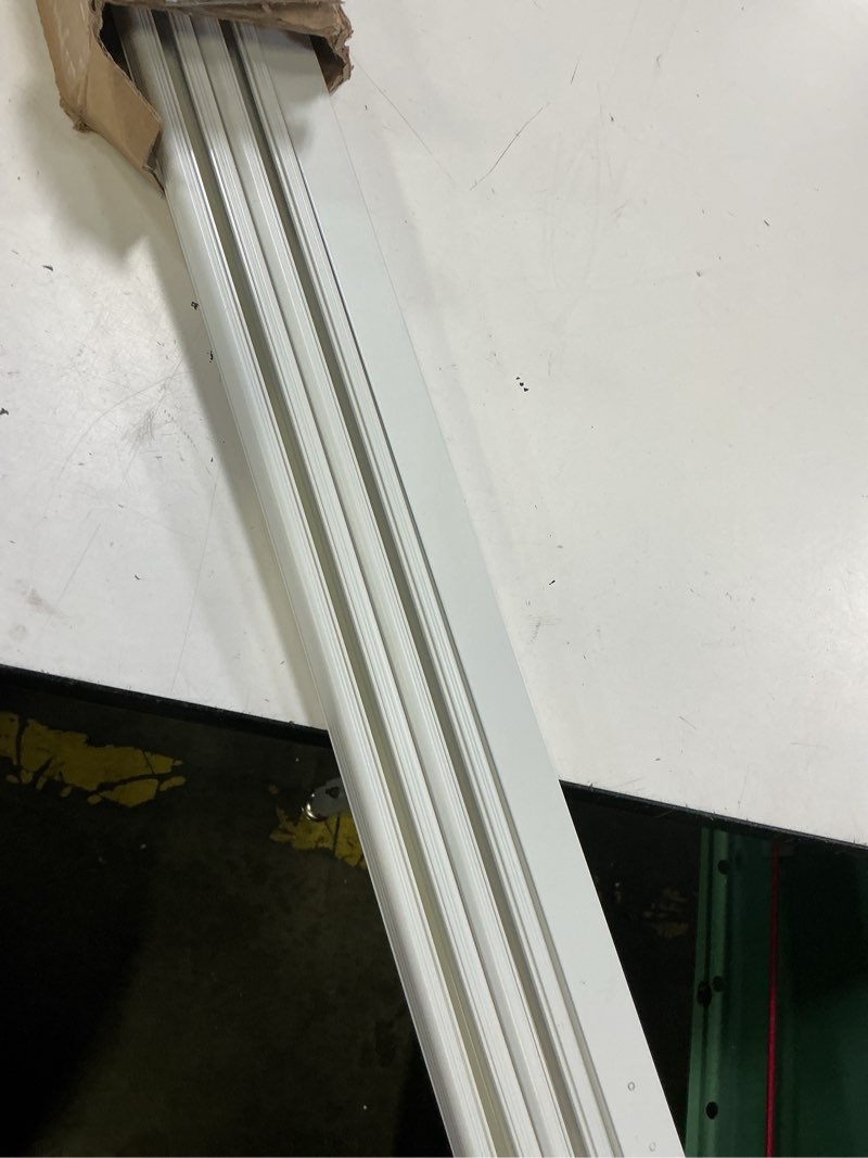 Condition photo showing Good Condition for ceiling curtain track 6–9 ft white - heavy duty ceiling/wall mount curtain rail/rod system, 30 quiet-glide rollers, 30 hooks, 30 clips, room divider for living room, bathroom or hospital white 6-9ft
