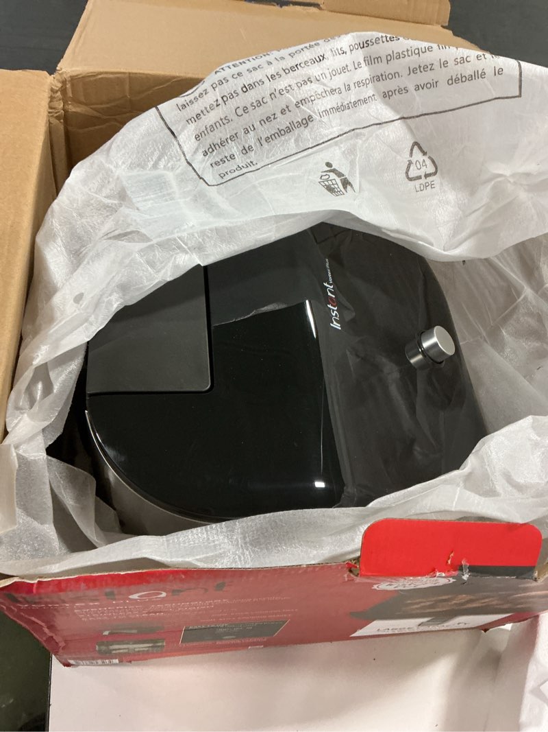 Condition photo showing As Is for Instant Pot Vortex Plus 6QT Air Fryer with Odor Erase Technology,6-in-1 Functions that Crisps,Roasts, Broils,Dehydrates, Bakes & Reheats, 100+In-App Recipes, from the Makers of Instant Pot,1700W,Black Vortex Plus 6 Qt