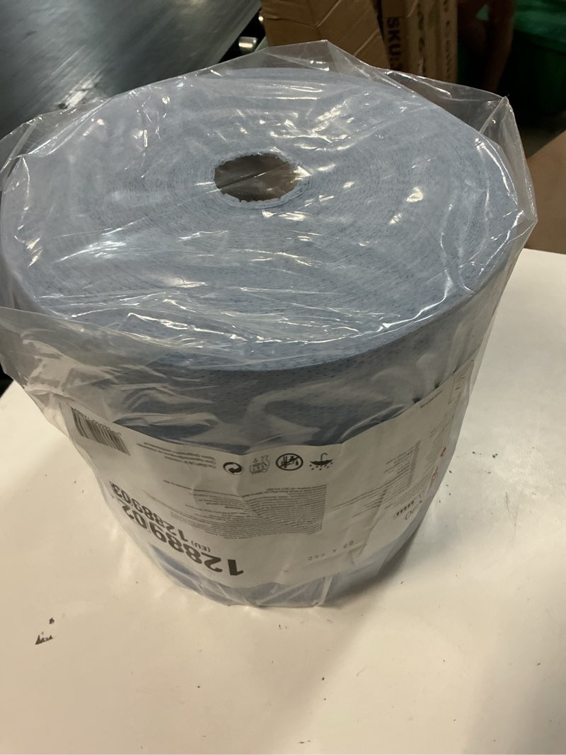 Condition photo showing New/Like New for x90 cloths, jumbo roll, 11 1/10 x 13 2/5, denim blue, 450/roll, 1 roll/carton