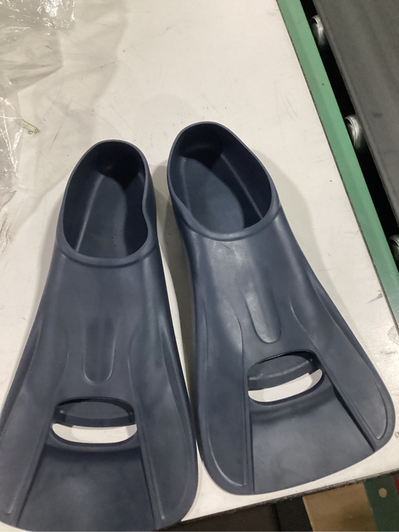 Condition photo showing As Is for capas swim training fins comfortable silicone lap swimming short blade floating flippers with mesh bag black small