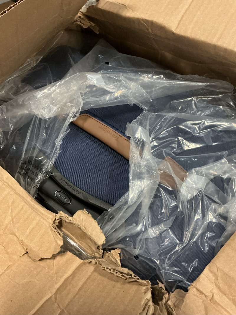 Condition photo showing Good Condition for Travelpro Crew Classic Lightweight Softside Expandable Carry on Luggage, 8 Wheel Spinner Suitcase, Men and Women, Carry On 21-Inch, Patriot Blue Carry On Patriot Blue