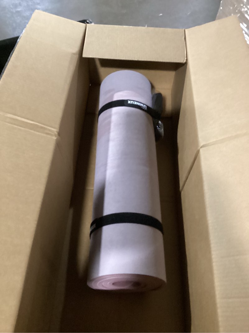 Condition photo showing Good Condition for UMINEUX Extra Thick Yoga Mat, 2/5 Inch (10MM), Natural Rubber and TPE Non Slip Yoga Mats with Strap for Women Men, Eco Friendly Exercise Mat for Yoga, Pilates and Home Workout 72" x 24" x 2/5" Parfait Pink