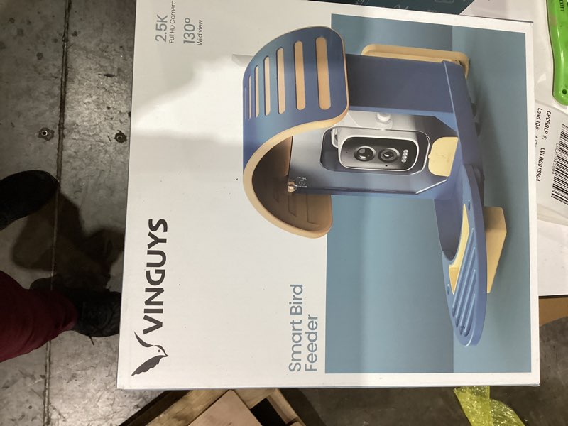 Condition photo showing New/Like New for VINGUYS® Bird Feeder with Camera, Smart Bird Feeder AI Identifies 11,000+ Bird's Species, Auto-Capture 2.5K UHD Bird's Video, IP66 Waterproof Outdoor Solar Powered, Ideal Gift, Blue
